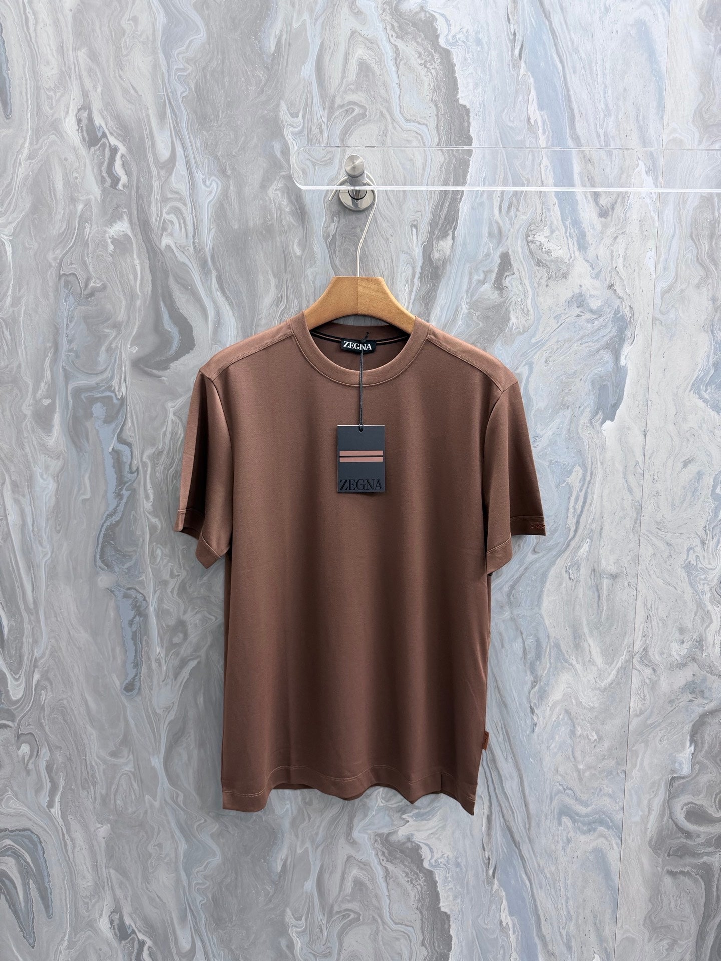 Camisa Algodão Zegna Marrom