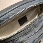 Pochete Gucci GG Embossed Supreme Cinza 28x15x3.5cm