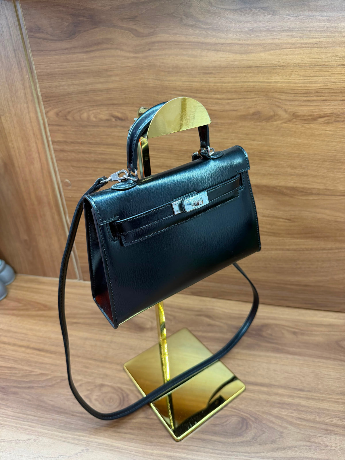 Hermès mini Kelly preta 20cm pronta entrega