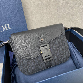 Bag Dior Saddle Messenger Pequena Oblique Azul 23x18x6CM