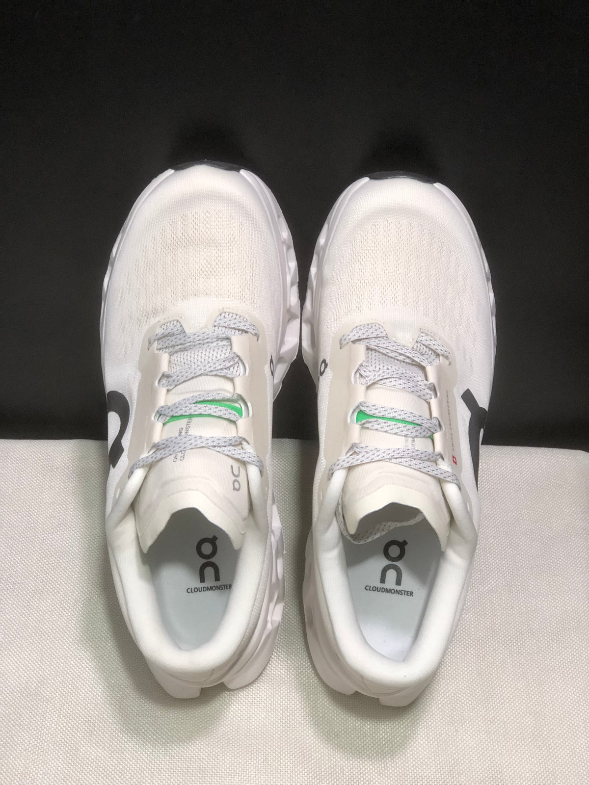 Tênis On Running Cloudmonster 3 branco/verde