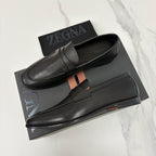 Mocassim Zegna Penny Loafer couro preto