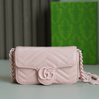Bolsa Gucci GG Marmont super mini 16.5x10x4.5cm (quatro cores) Logo GG acompanha cor do Couro