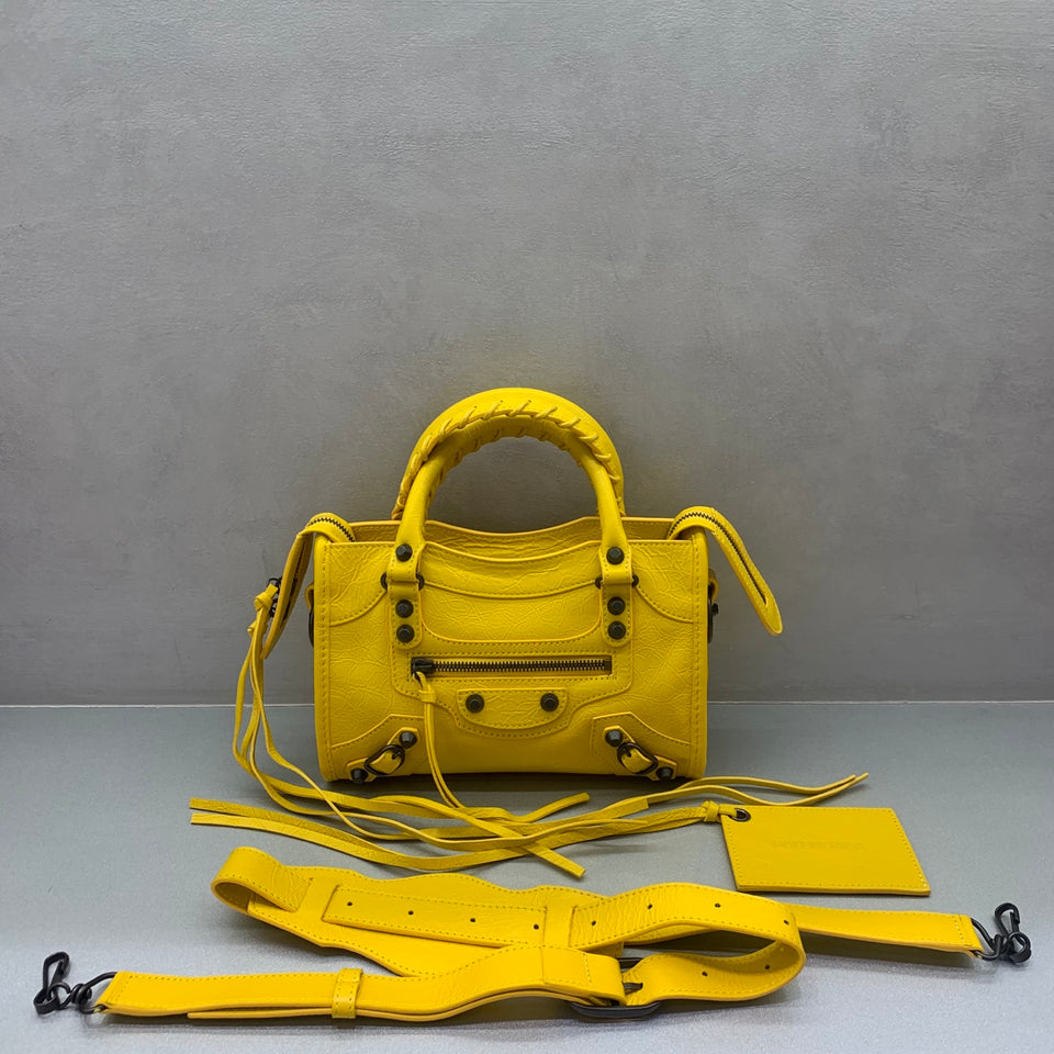 Bolsa Balenciaga Le City Mini 23x10x16cm amarelo