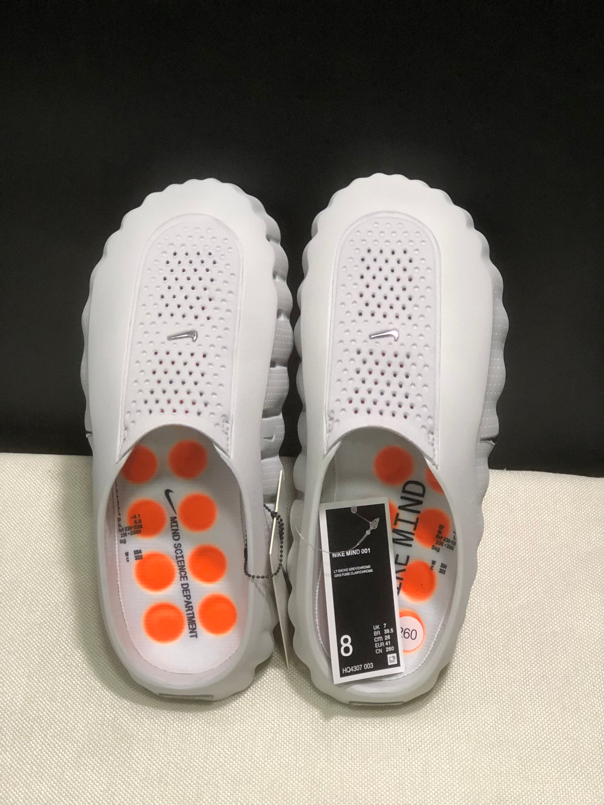 Slide Nike Mind 001 Light Smoke Grey Cinza