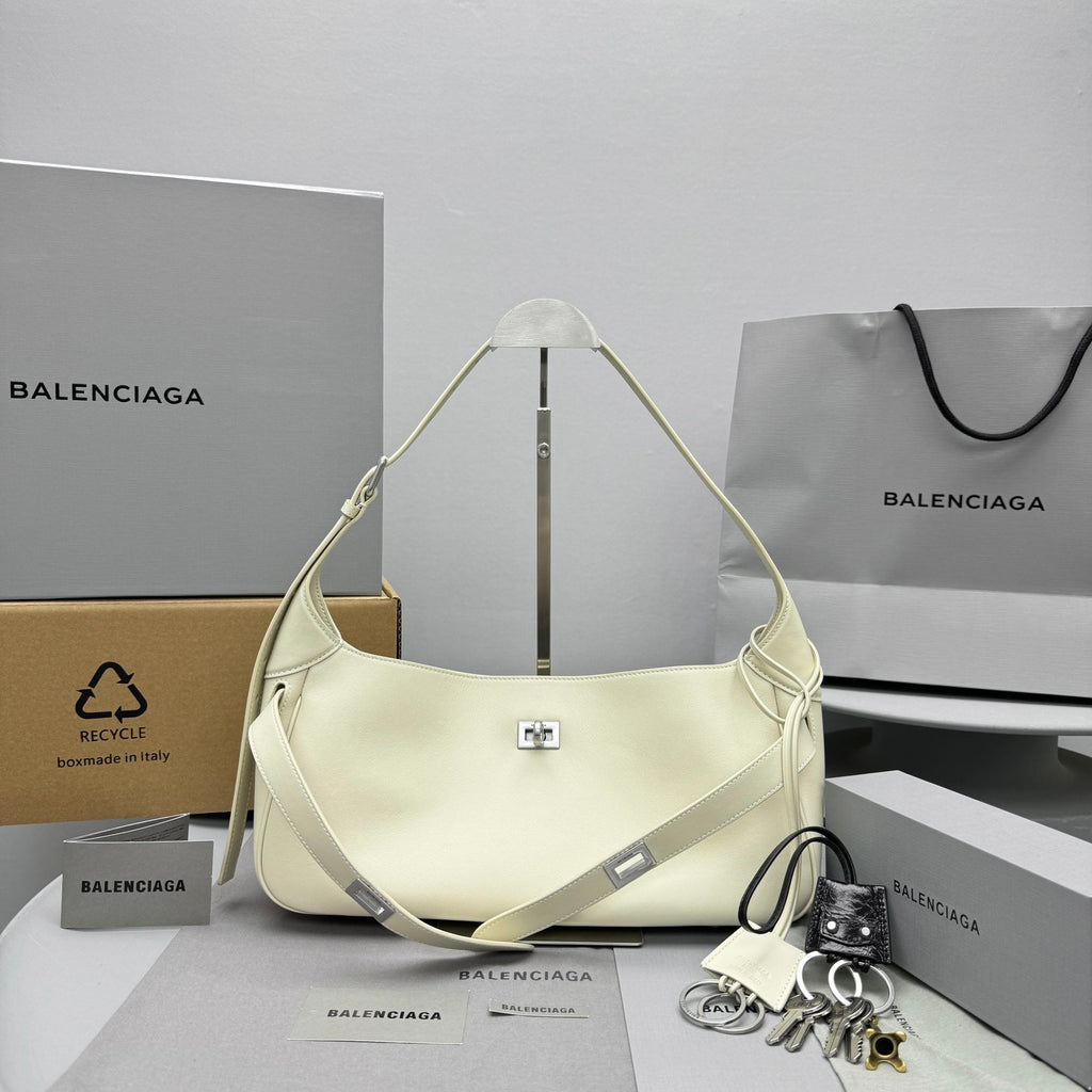 Bolsa Balenciaga de Ombro Bel Air em Soya 35x17x10cm (2 cores)