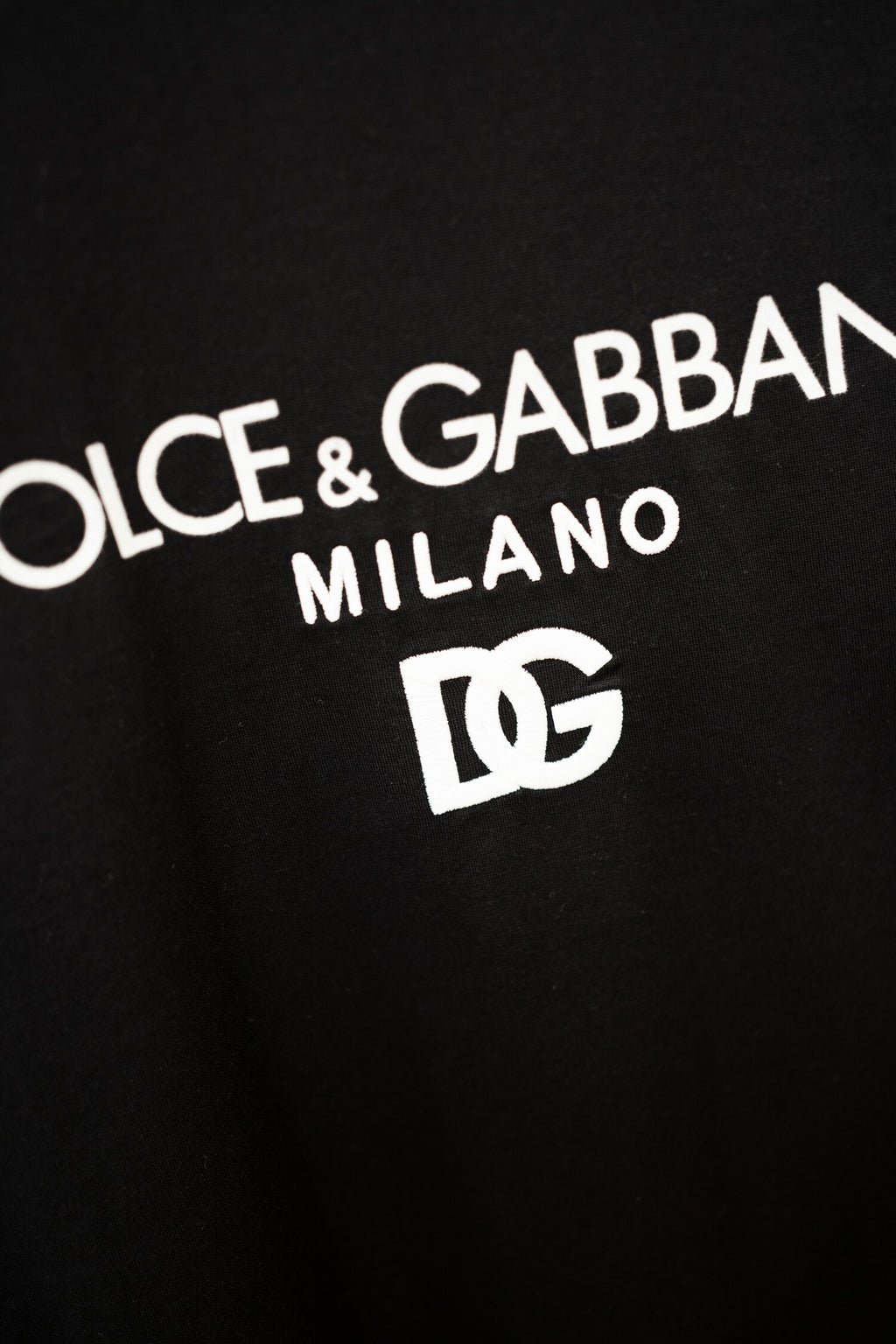 Camiseta Dolce & Gabbana D&G de algodão com logo bordado Preta