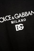 Camiseta Dolce & Gabbana D&G de algodão com logo bordado Preta