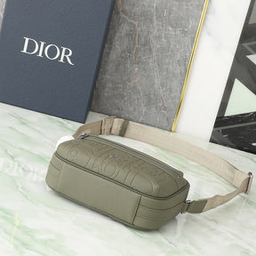 Pochete Dior Rider 2.0 Zipped Messenger Bag Verde 23x17x7.5cm