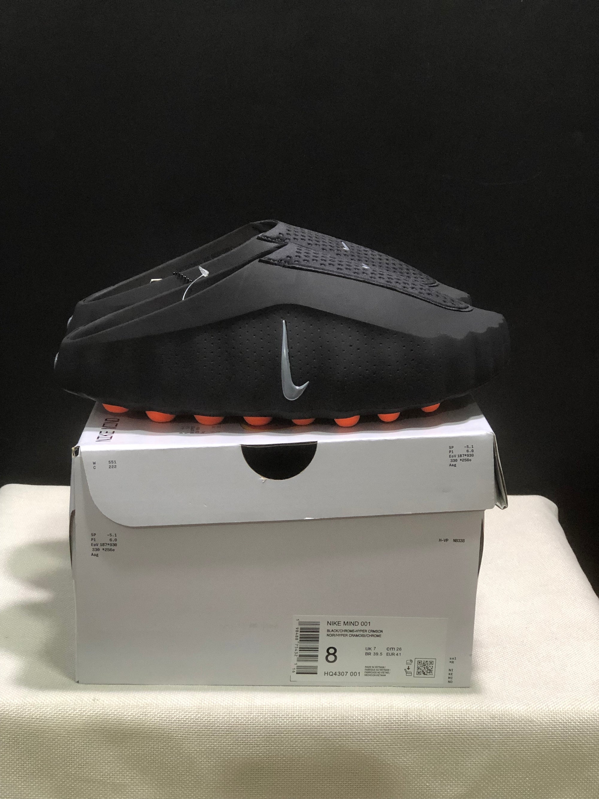 Slide Nike Mind 001 Black Chrome Preto