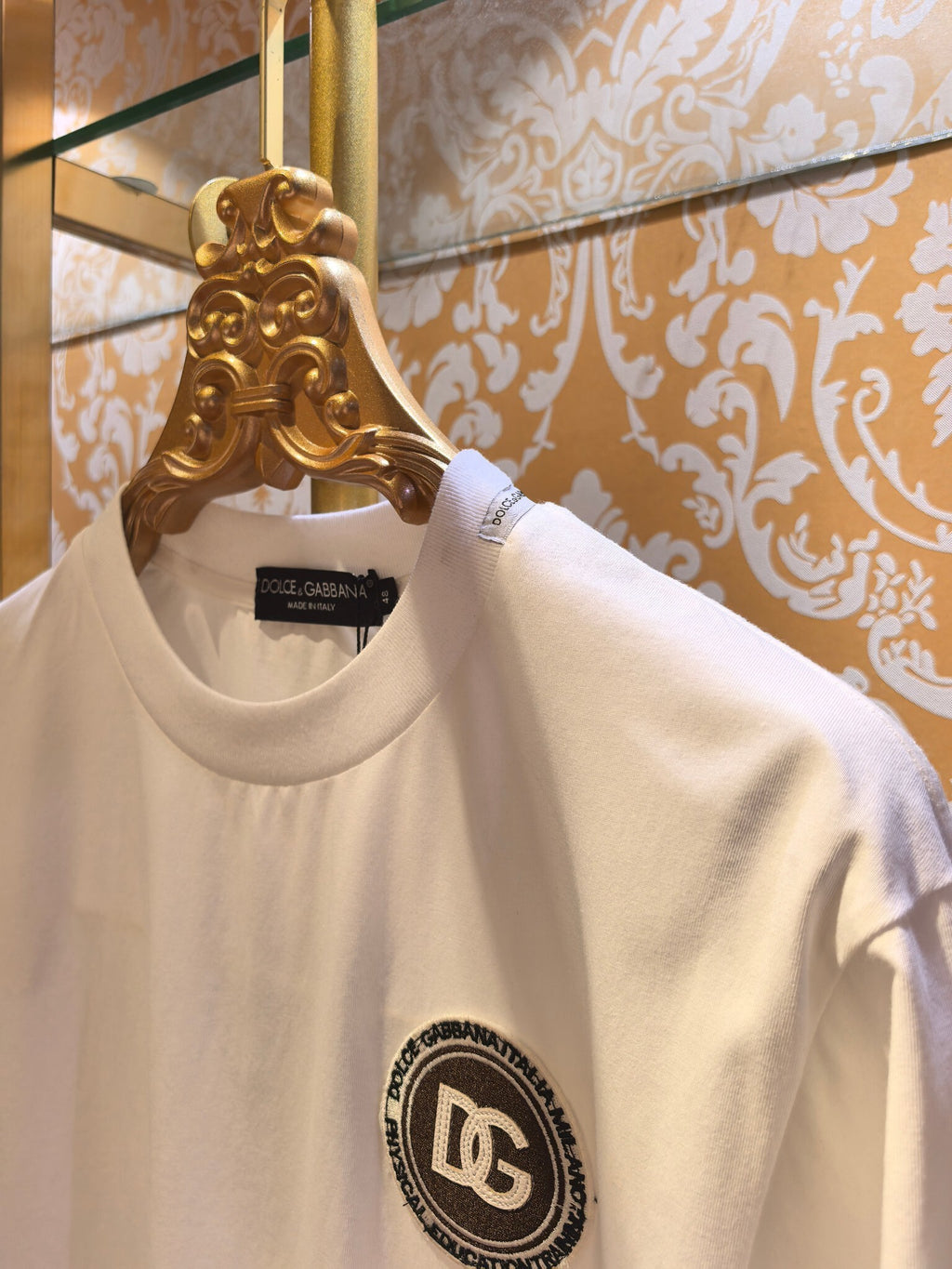 Camiseta Dolce & Gabbana D&G com aplicação de logotipo Branca