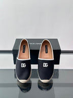 Espadrilhe DG com logo gravado Preto
