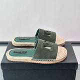 Espadrilhe DG com logo gravado verde camurça