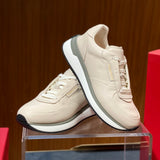 Tênis Ferragamo Gancini cano baixo couro off