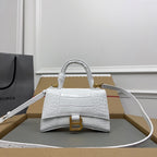 Bolsa Balenciaga Hourglass Mini em Couro Croco 19x8x21cm (6 cores)