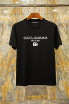Camiseta Dolce & Gabbana D&G de algodão com logo bordado Preta