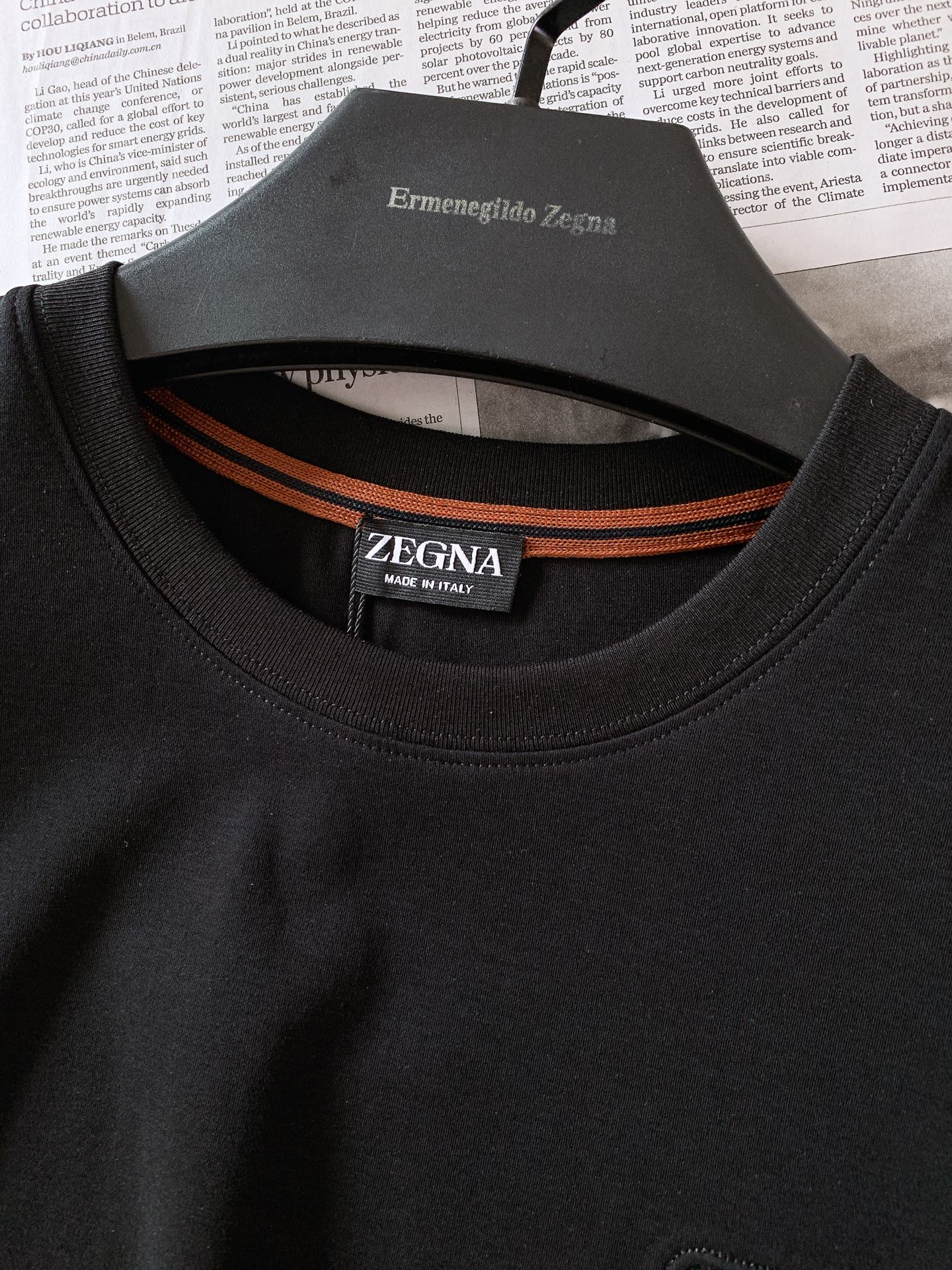 Camisa Algodão Zegna Preta