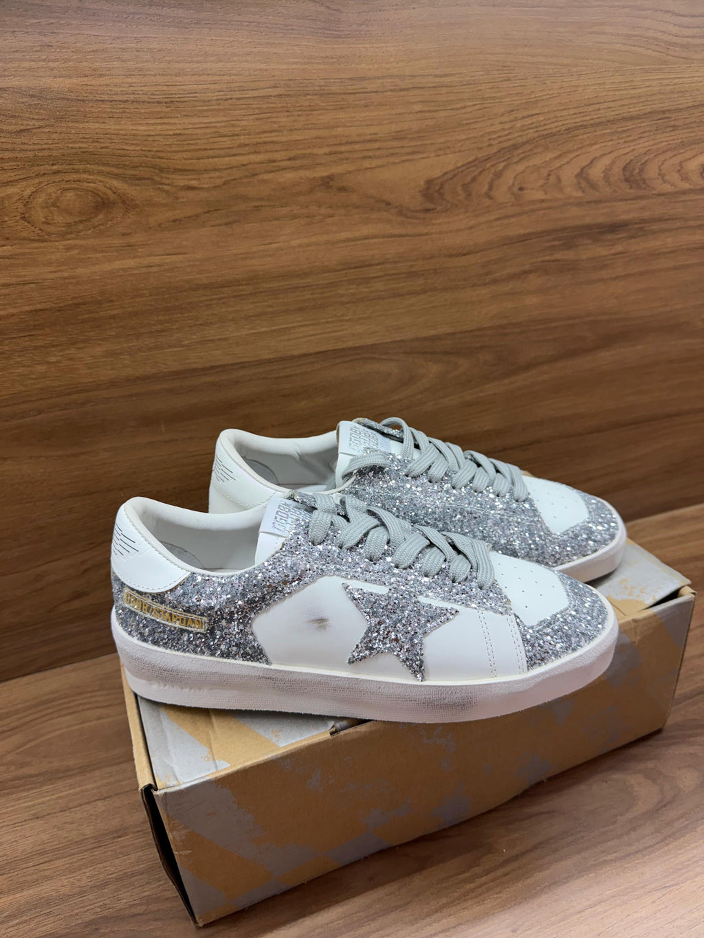 Tênis Golden Goose branco/brilho