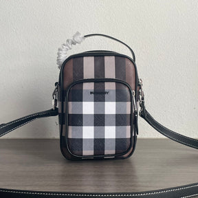 Bag Burberry Wyatt House Check Dark Birch Brown 14x6x19.5cm