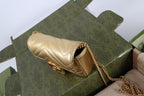 Bolsa Gucci GG Marmont Couro Dourado Super Mini/Média/Grande