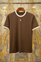 Camiseta Dolce & Gabbana D&G de algodão com bordado Marrom