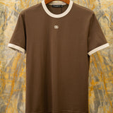 Camiseta Dolce & Gabbana D&G de algodão com bordado Marrom