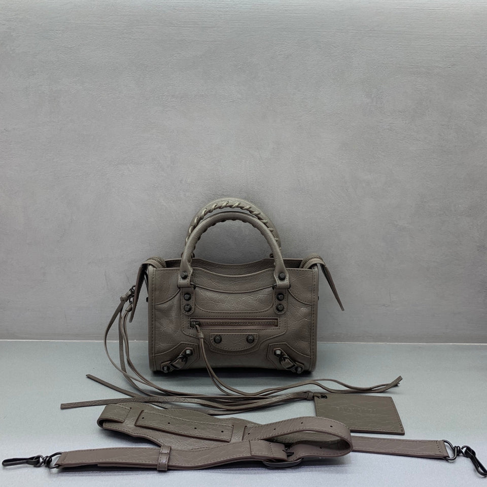 Bolsa Balenciaga Le City Mini 23x10x16cm cinza