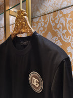 Camiseta Dolce & Gabbana D&G com aplicação de logotipo Preta