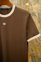 Camiseta Dolce & Gabbana D&G de algodão com bordado Marrom
