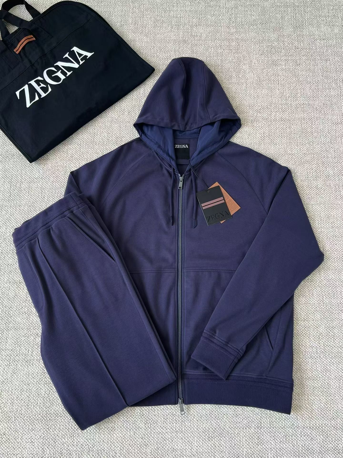 Conjunto Moletom Zegna Azul