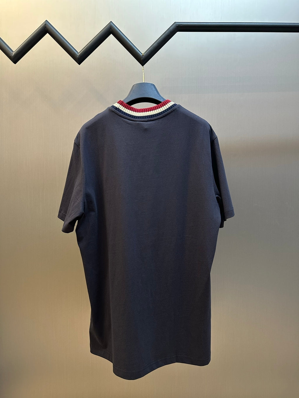 Camiseta Moncler de algodão com logotipo bordado Azul Marinho