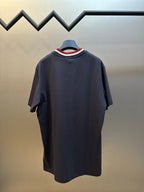 Camiseta Moncler de algodão com logotipo bordado Azul Marinho