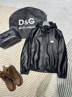 Jaqueta Dolce & Gabbana D&G em couro preta