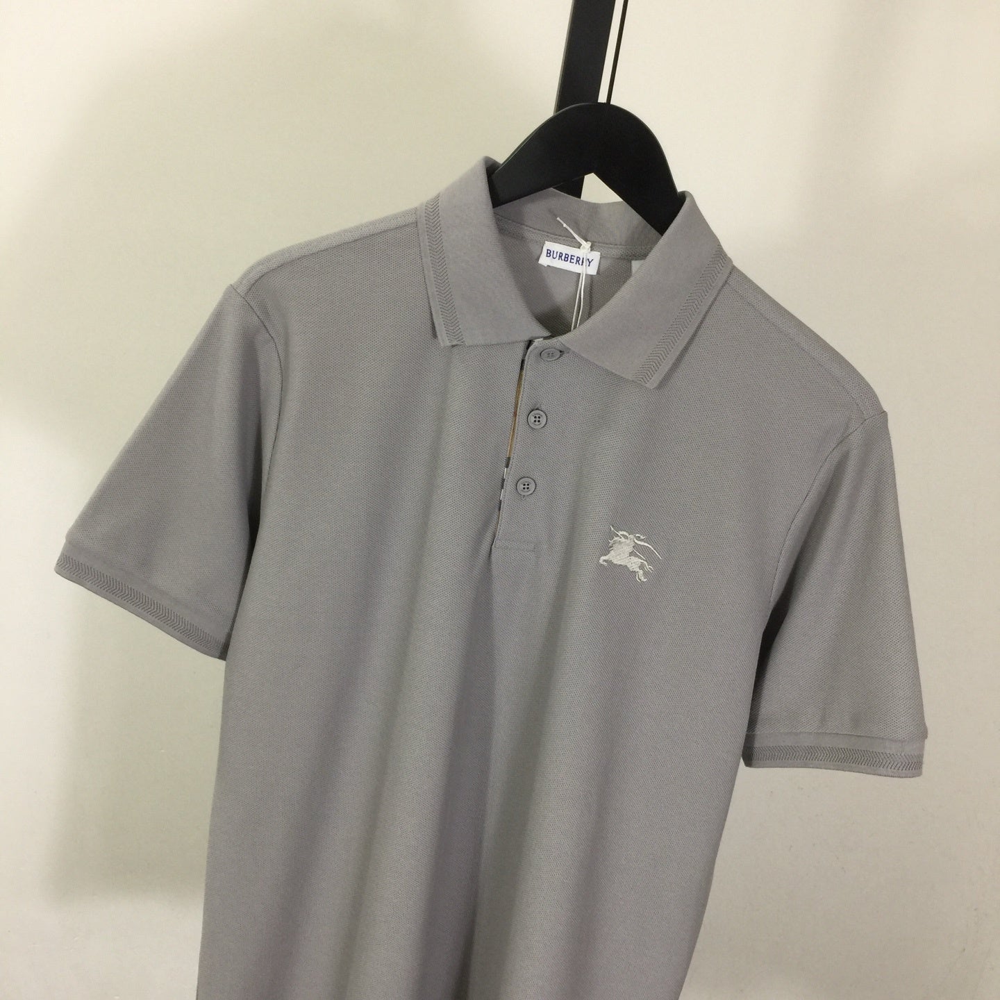 Camisa Polo Burberry de algodão Cavalo cinza