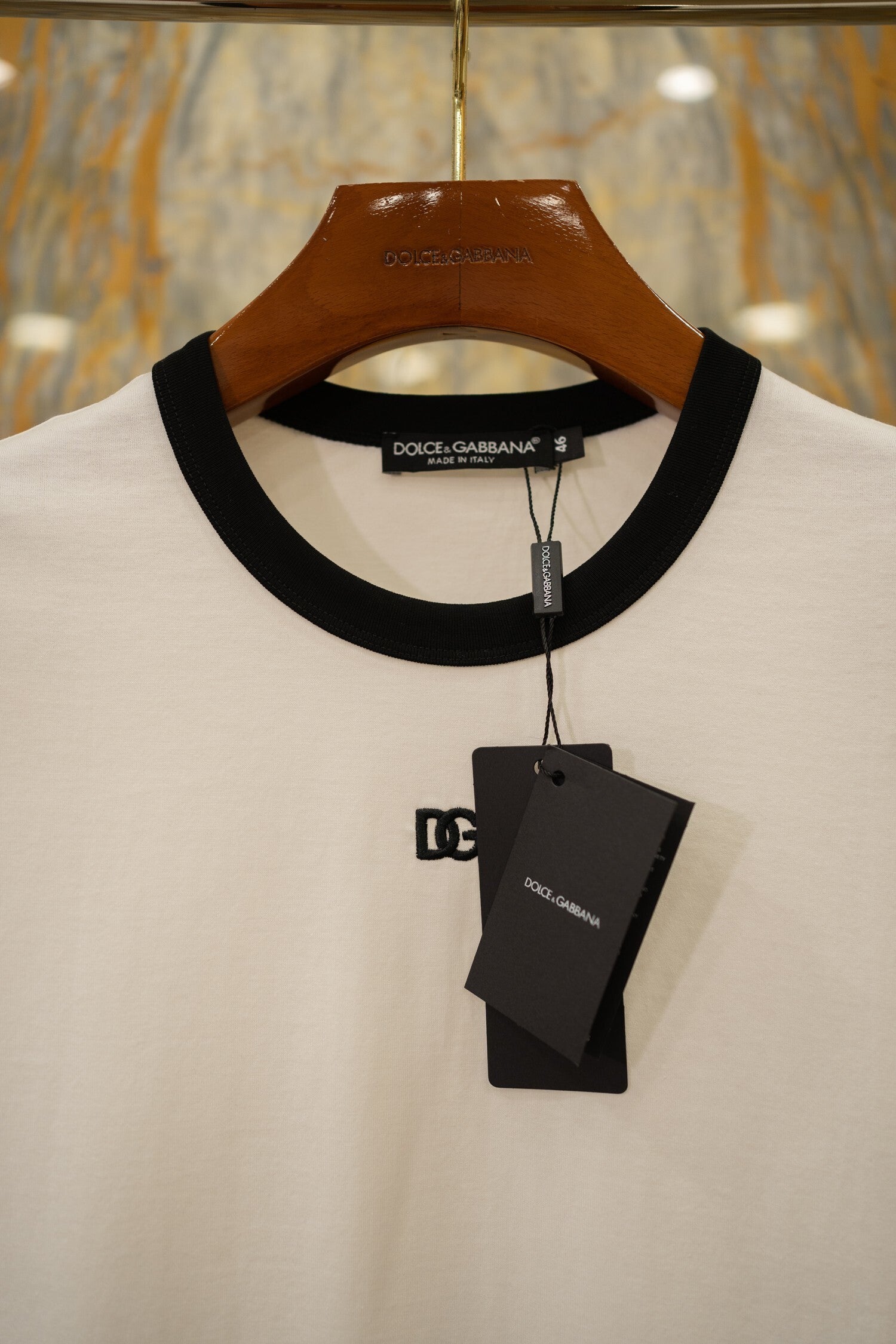 Camiseta Dolce & Gabbana D&G de algodão com bordado Branca