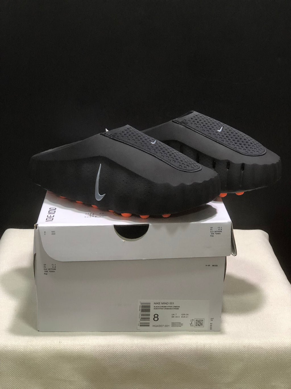 Slide Nike Mind 001 Black Chrome Preto