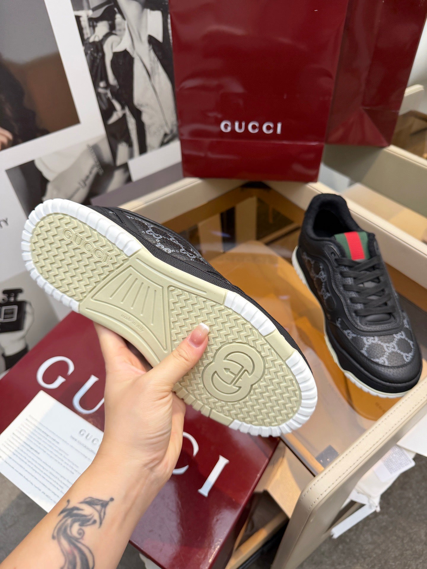 Tênis Gucci Re-Web Preto