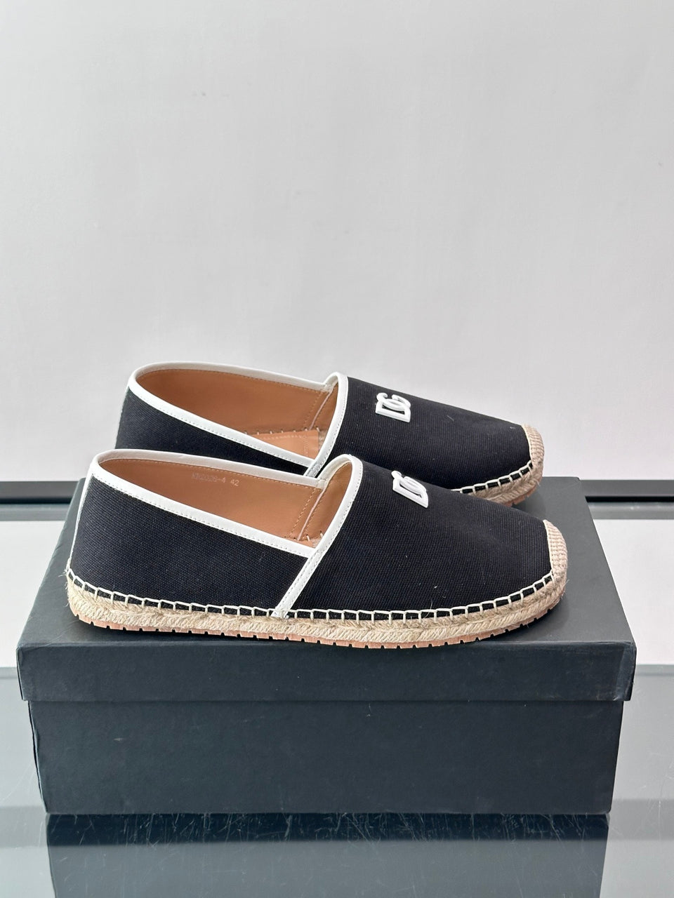 Espadrilhe DG com logo gravado Preto