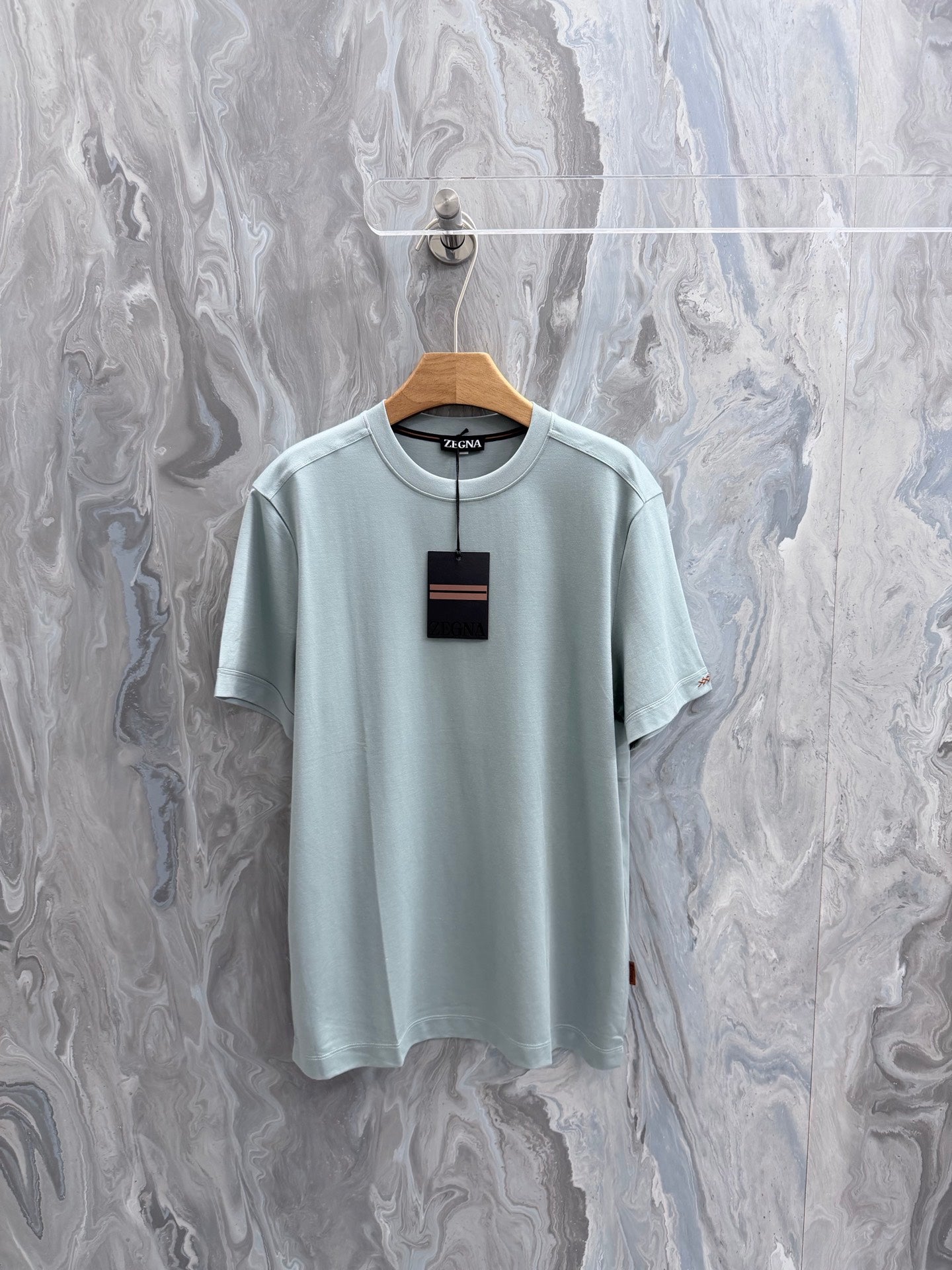 Camisa Algodão Zegna Cinza