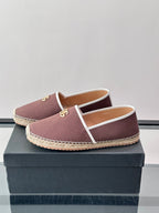 Espadrilhe DG com logo gravado marrom