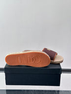 Espadrilhe DG com logo gravado marrom