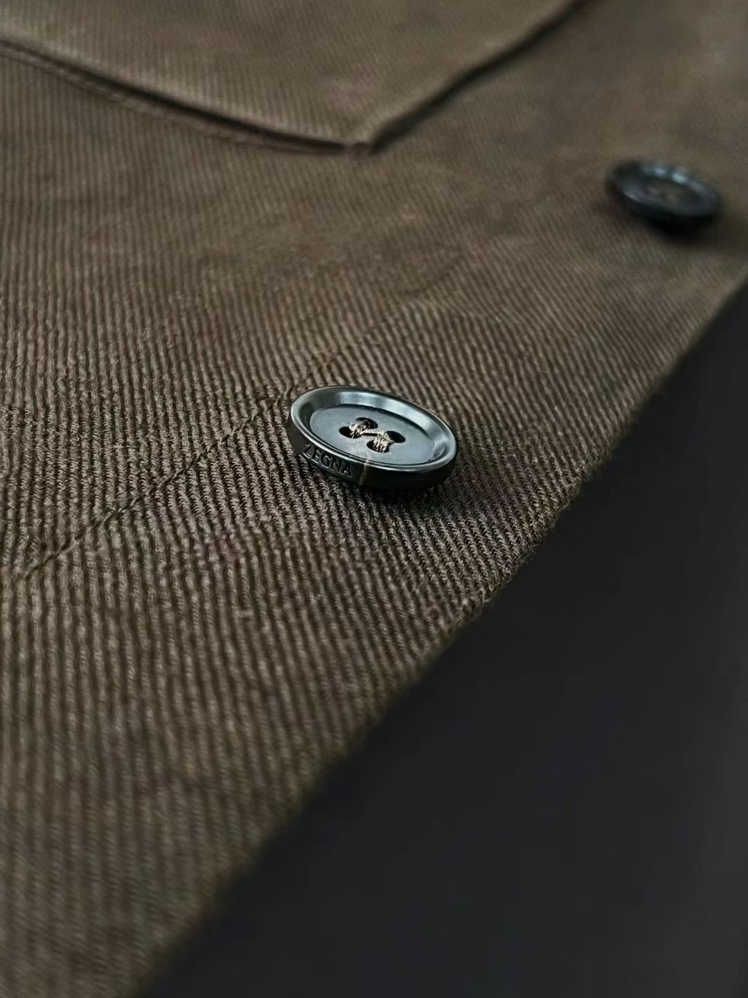 Camisa Social Zegna Marrom