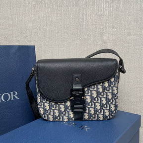 Bag Dior Saddle Messenger Pequena Oblique Padrão 23x18x6CM