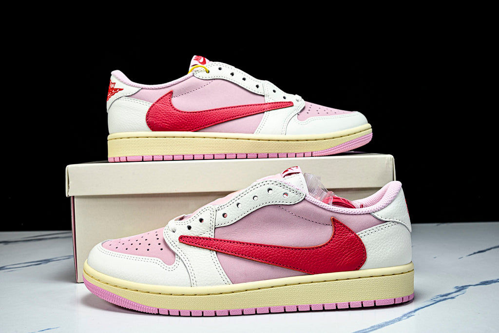 Nike Air Jordan 1 Retro Low OG SP Travis Scott Sail Tropical Pink
