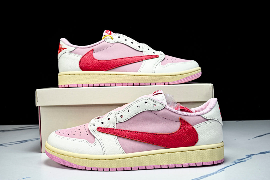 Nike Air Jordan 1 Retro Low OG SP Travis Scott Sail Tropical Pink