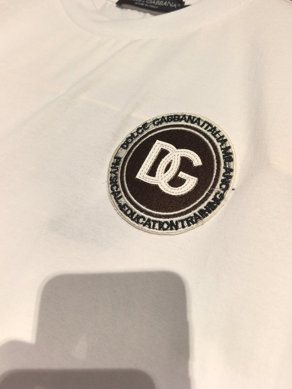 Camiseta Dolce & Gabbana D&G com aplicação de logotipo Branca