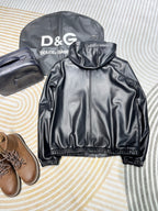 Jaqueta Dolce & Gabbana D&G em couro preta