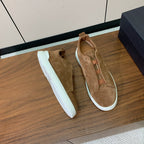 Zegna Triple Stitch em Camurça Marrom
