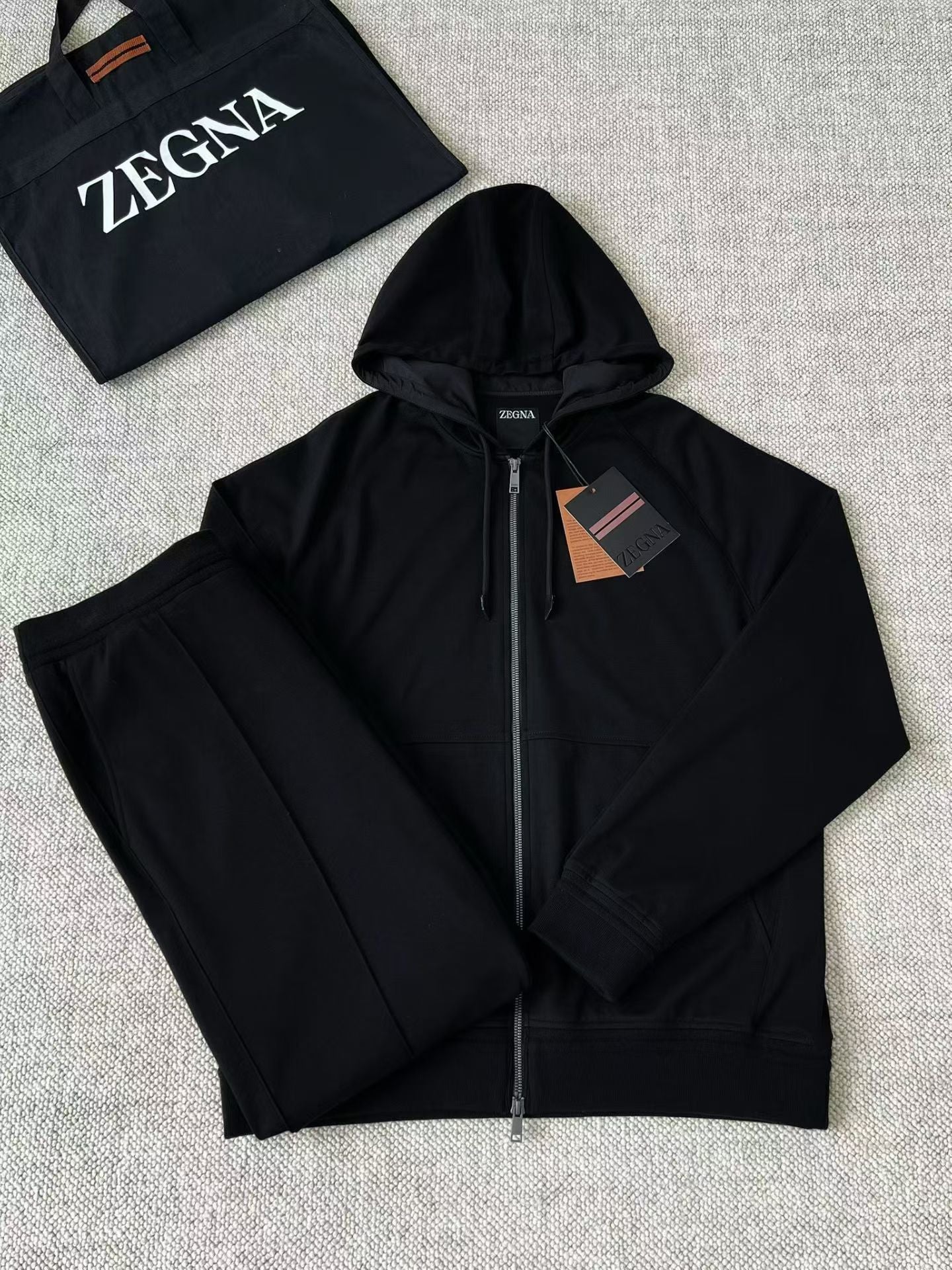 Conjunto Moletom Zegna Preto