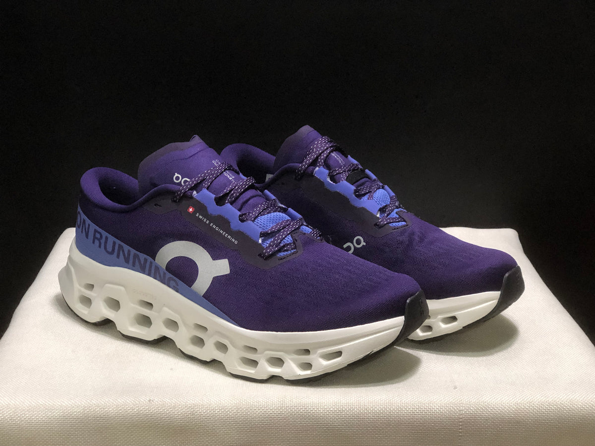 Tênis On Running Cloudmonster 3 roxo/azul